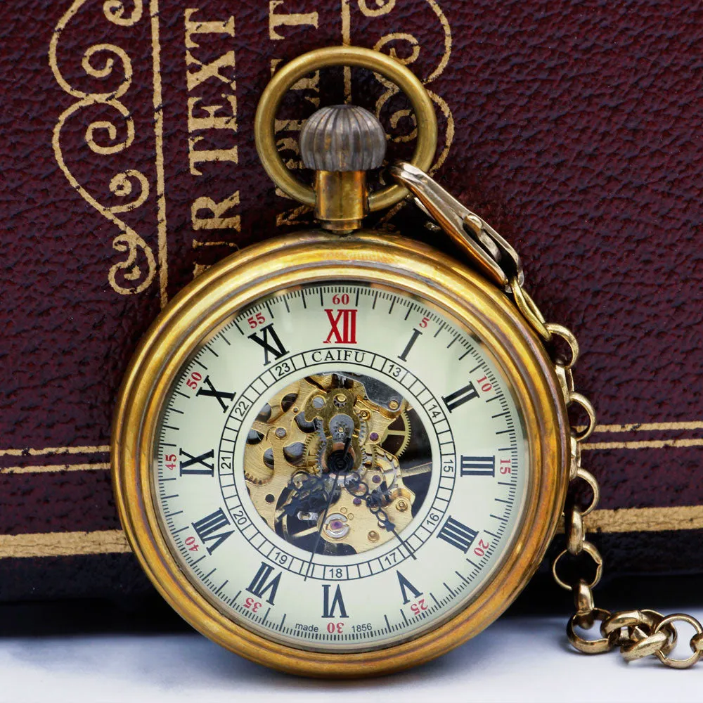 ☀ Vintage, High Quality, Hand Wind, Pocket Watch & Chain.