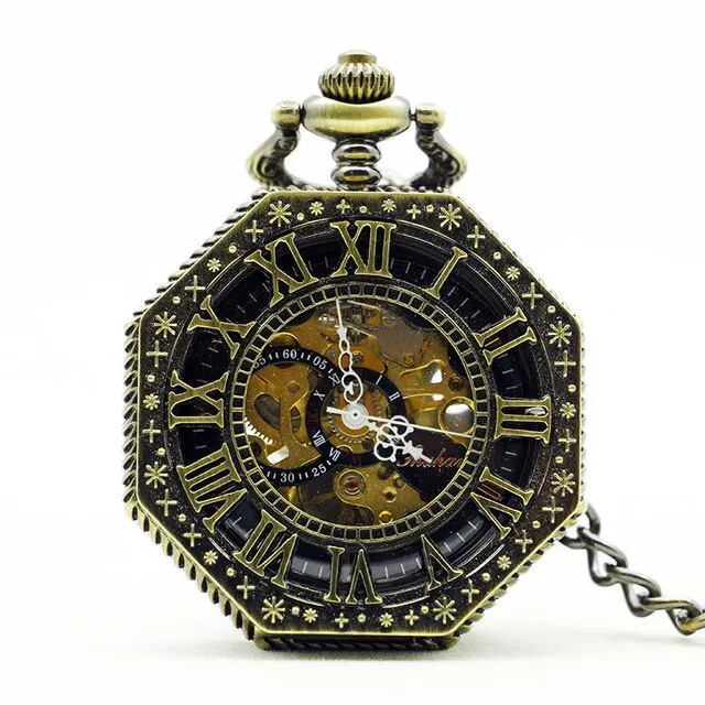 ☀ Vintage, High Quality, Hand Wind, Pocket Watch & Chain.