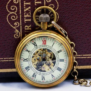☀ Vintage, High Quality, Hand Wind, Pocket Watch & Chain.