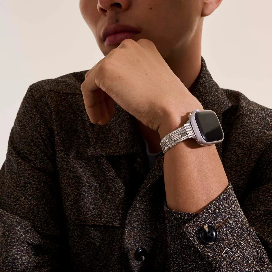 12MM Smart Watch Strap in Sterling Silver by John Hardy