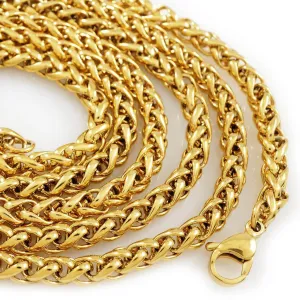 18K Gold Wheat Chain