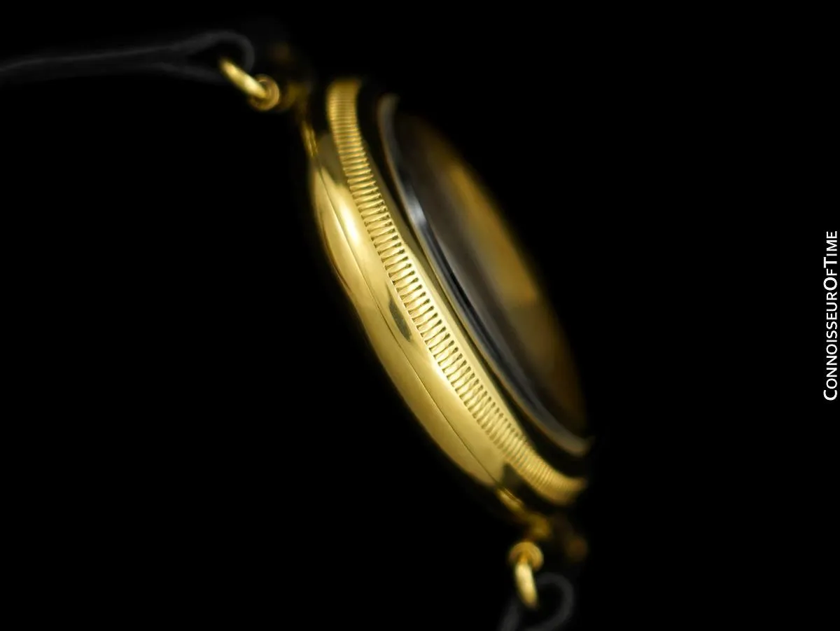 1924 Rolex "Submarine" Full Hermetic Pre-Oyster Vintage Mens Watch - 18K Gold