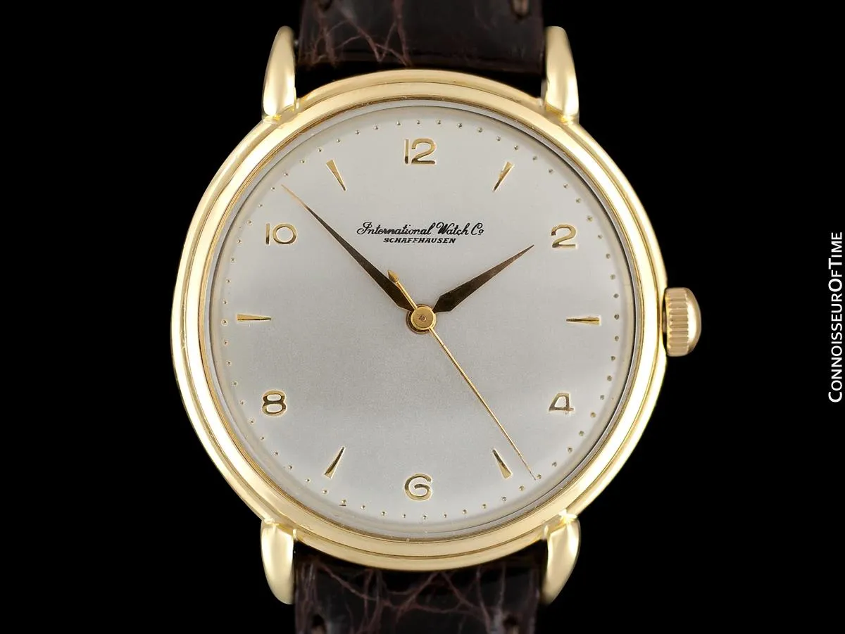 1947 Vintage IWC Mens Large Caliber 89 Handwound Watch with Claw Lugs - 18K Gold