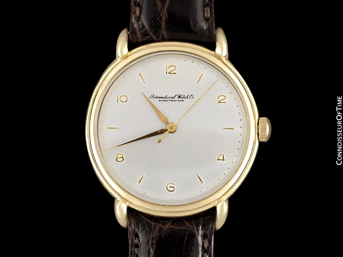 1947 Vintage IWC Mens Large Caliber 89 Handwound Watch with Claw Lugs - 18K Gold