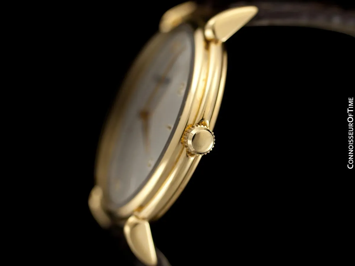 1947 Vintage IWC Mens Large Caliber 89 Handwound Watch with Claw Lugs - 18K Gold