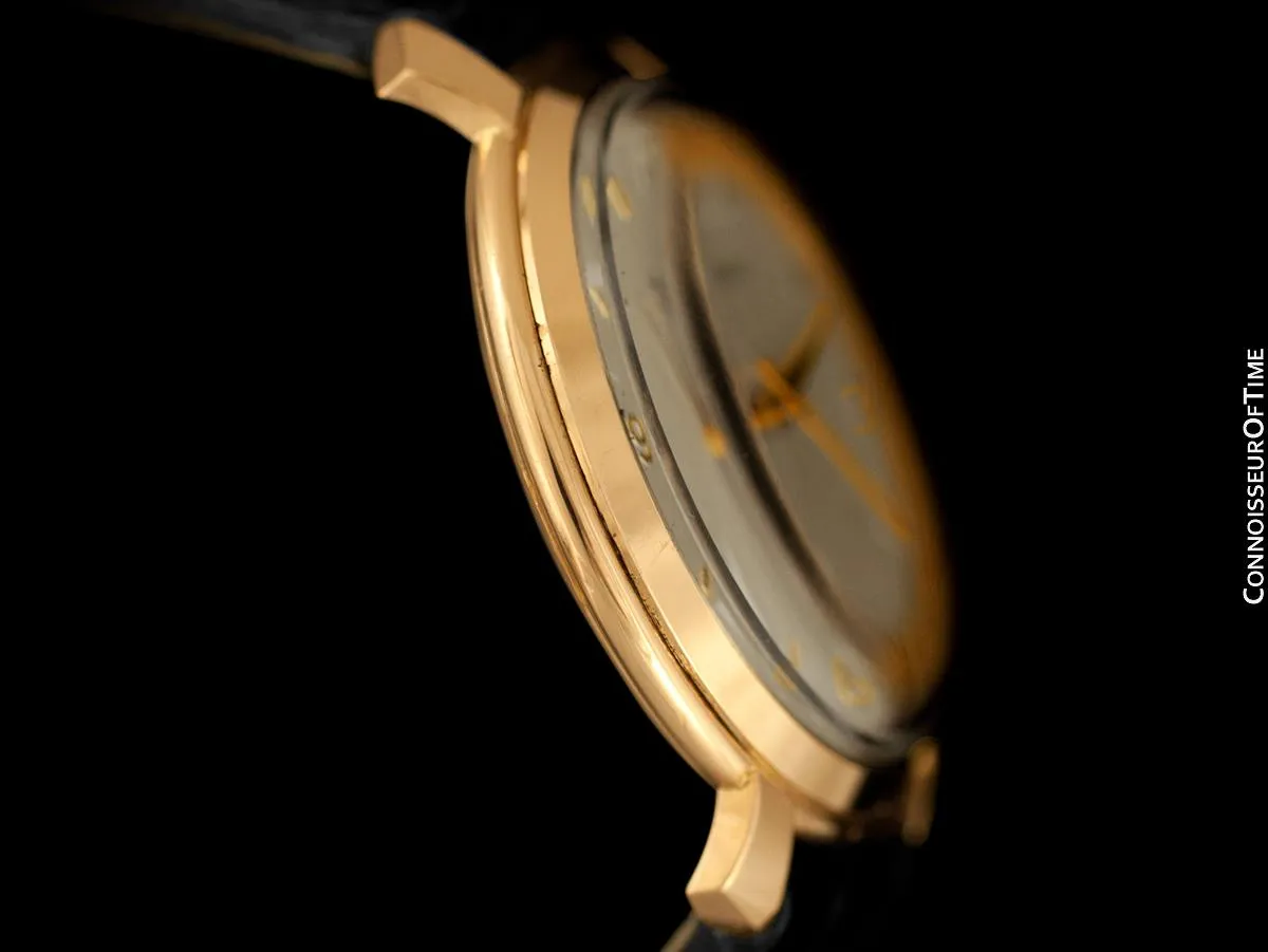 1963 Vintage IWC Mens Large Caliber 89 37mm Watch with Ribbon Lugs - 18K Rose Gold