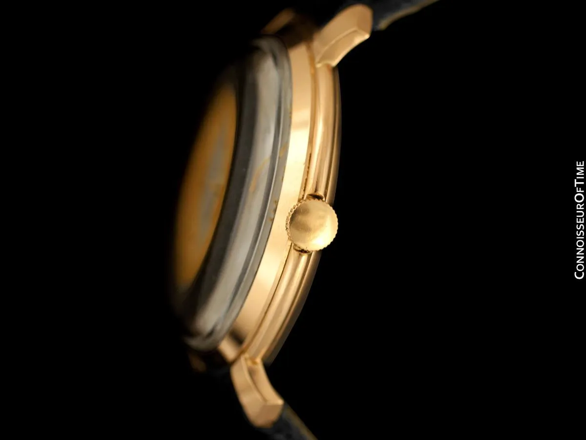 1963 Vintage IWC Mens Large Caliber 89 37mm Watch with Ribbon Lugs - 18K Rose Gold