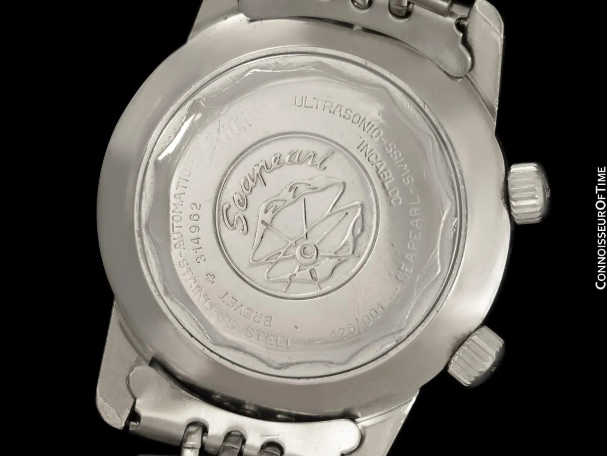 1964 Enicar Sherpa Guide 33 GMT World Time Mens Pilots Compressor Watch, Extra Large Size - Stainless Steel