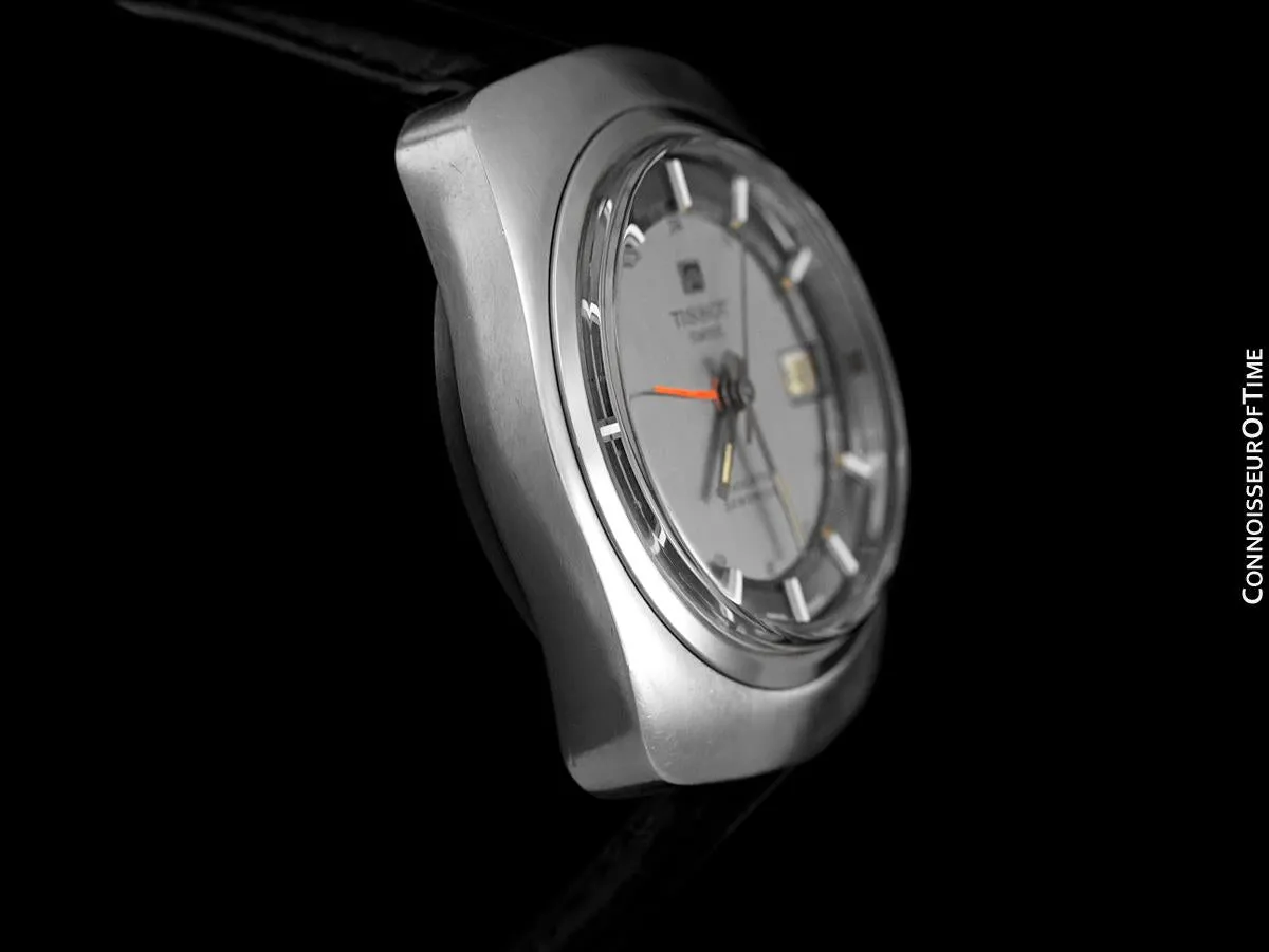 1974 Tissot Navogator Sonorous Classic Full Size Mens Alarm Reveil Watch - Stainless Steel
