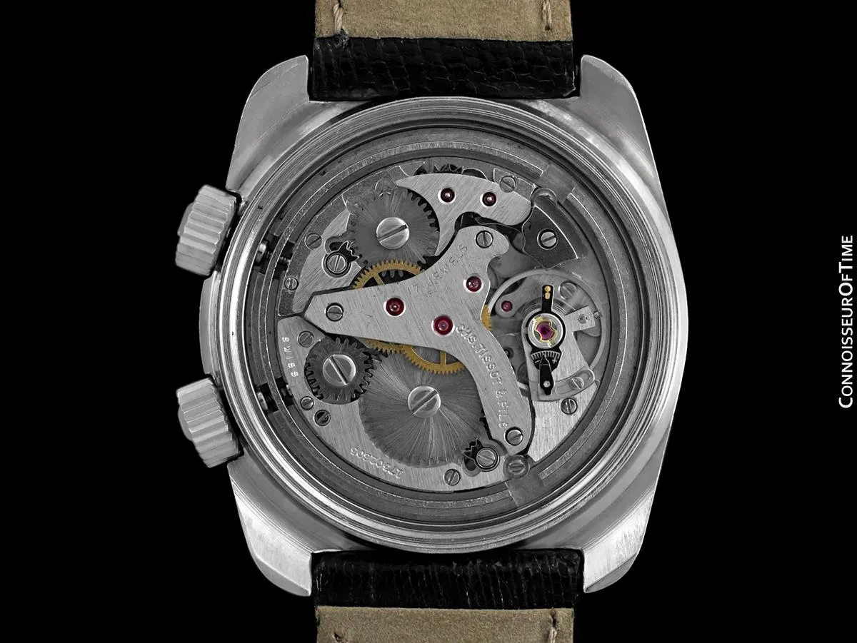 1974 Tissot Navogator Sonorous Classic Full Size Mens Alarm Reveil Watch - Stainless Steel