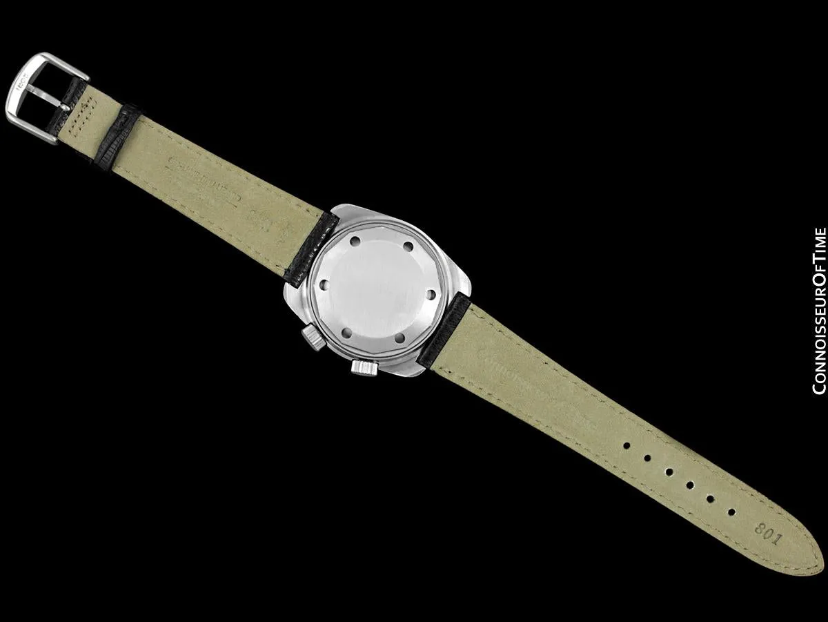 1974 Tissot Navogator Sonorous Classic Full Size Mens Alarm Reveil Watch - Stainless Steel
