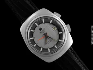 1974 Tissot Navogator Sonorous Classic Full Size Mens Alarm Reveil Watch - Stainless Steel