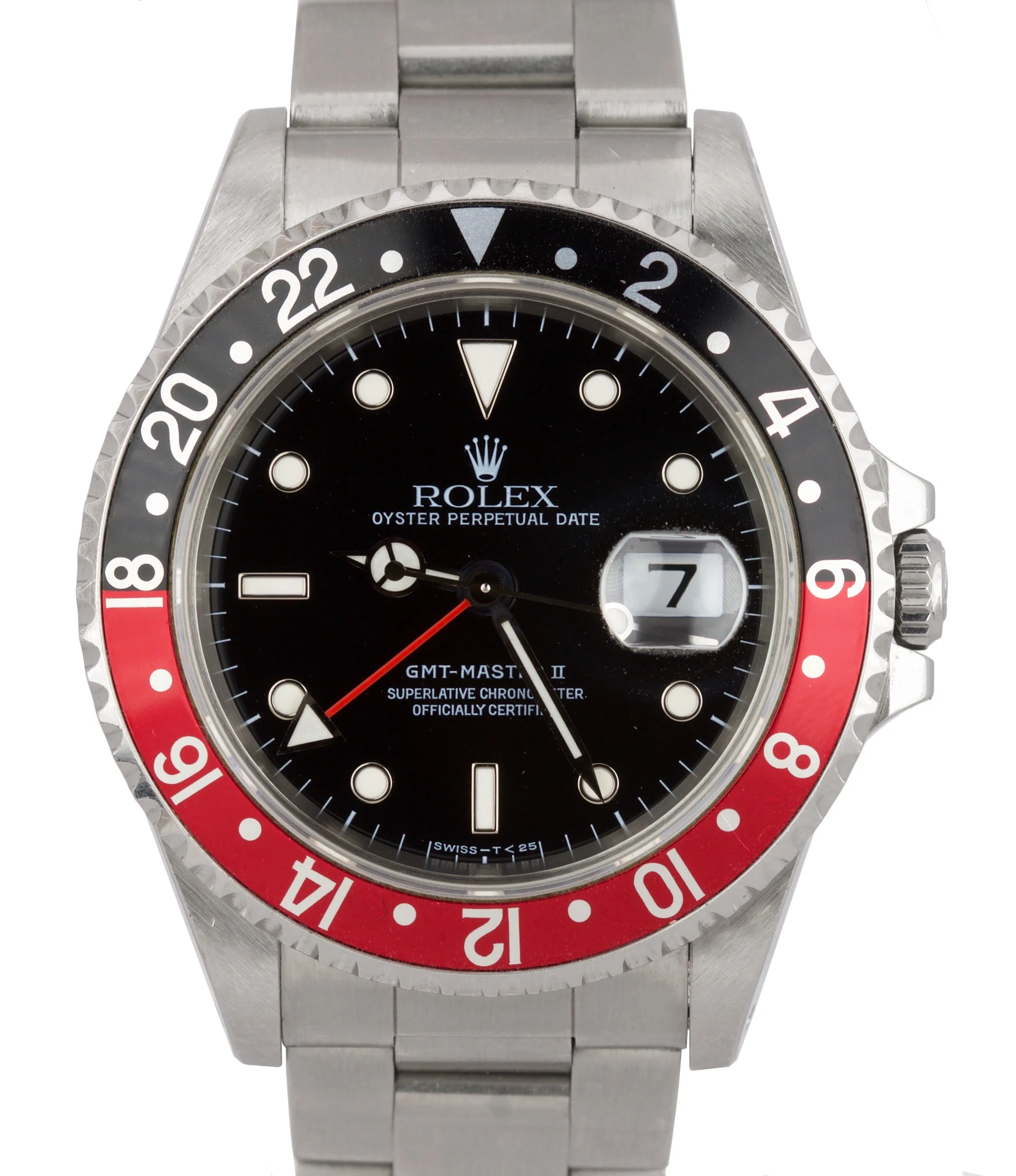 1997 UNPOLISHED Rolex GMT-Master II Coke GREEN STICKER TRITIUM 16710 FULL SET