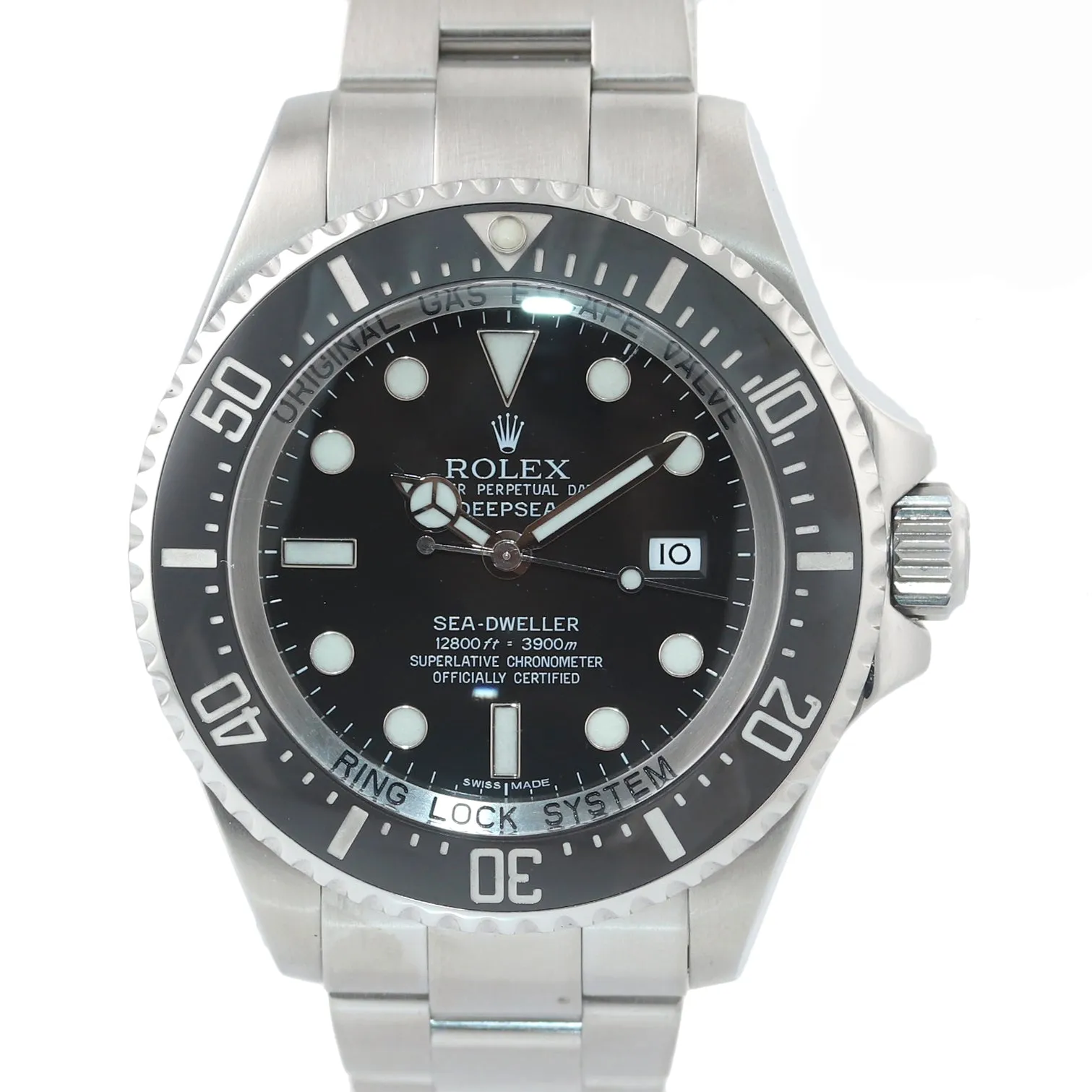 2010 PAPERS Rolex Sea-Dweller DEEPSEA 116660 Steel 44mm Black Ceramic Dive Watch