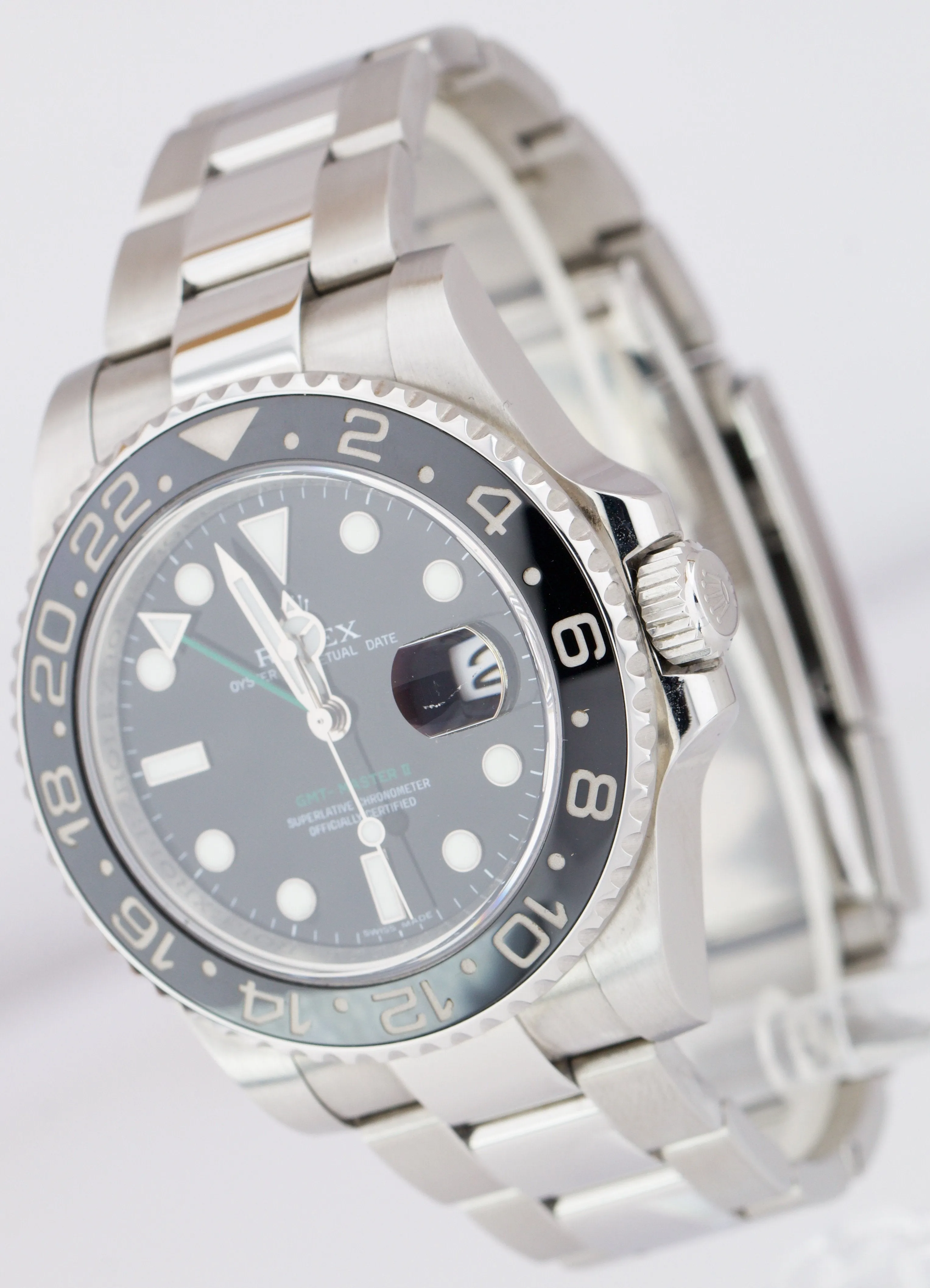2010 Rolex GMT-Master II Stainless Steel Black 40mm Ceramic Watch 116710 LN B P
