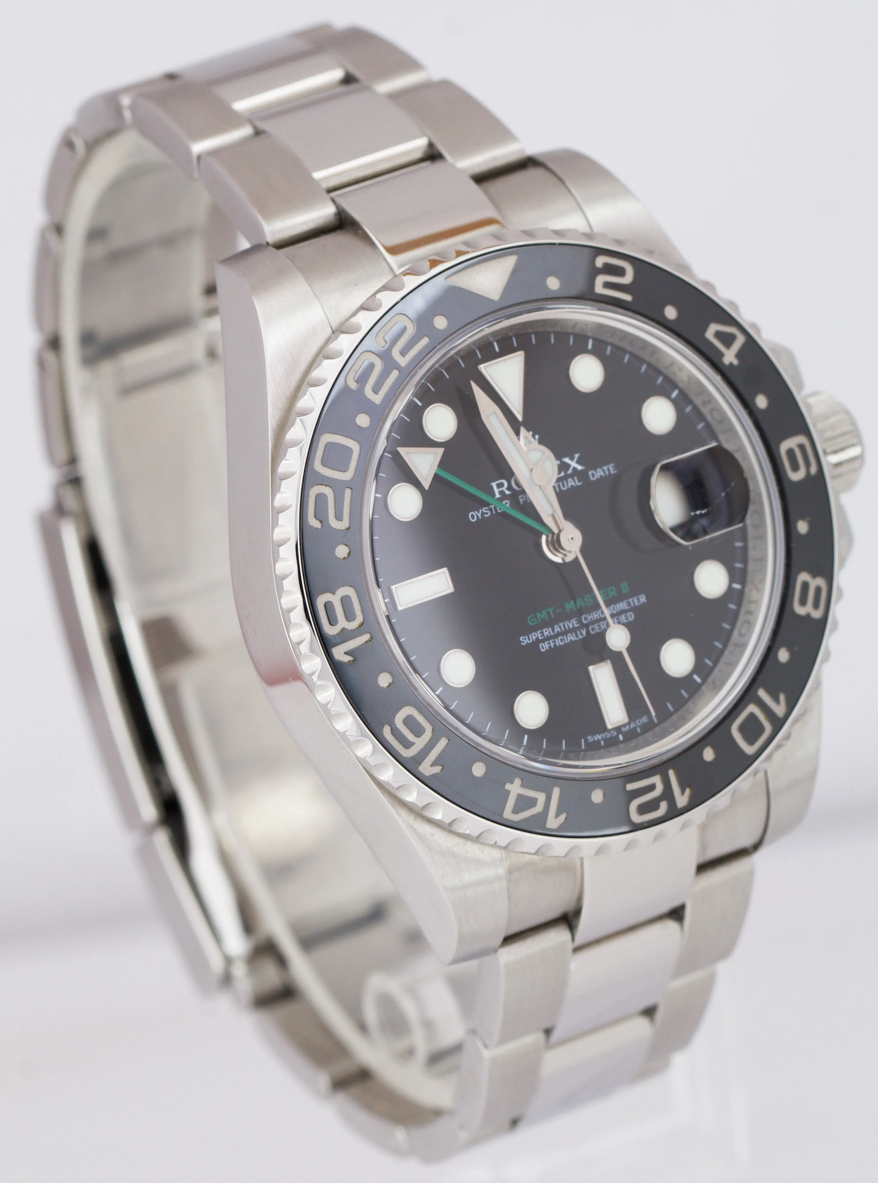 2010 Rolex GMT-Master II Stainless Steel Black 40mm Ceramic Watch 116710 LN B P