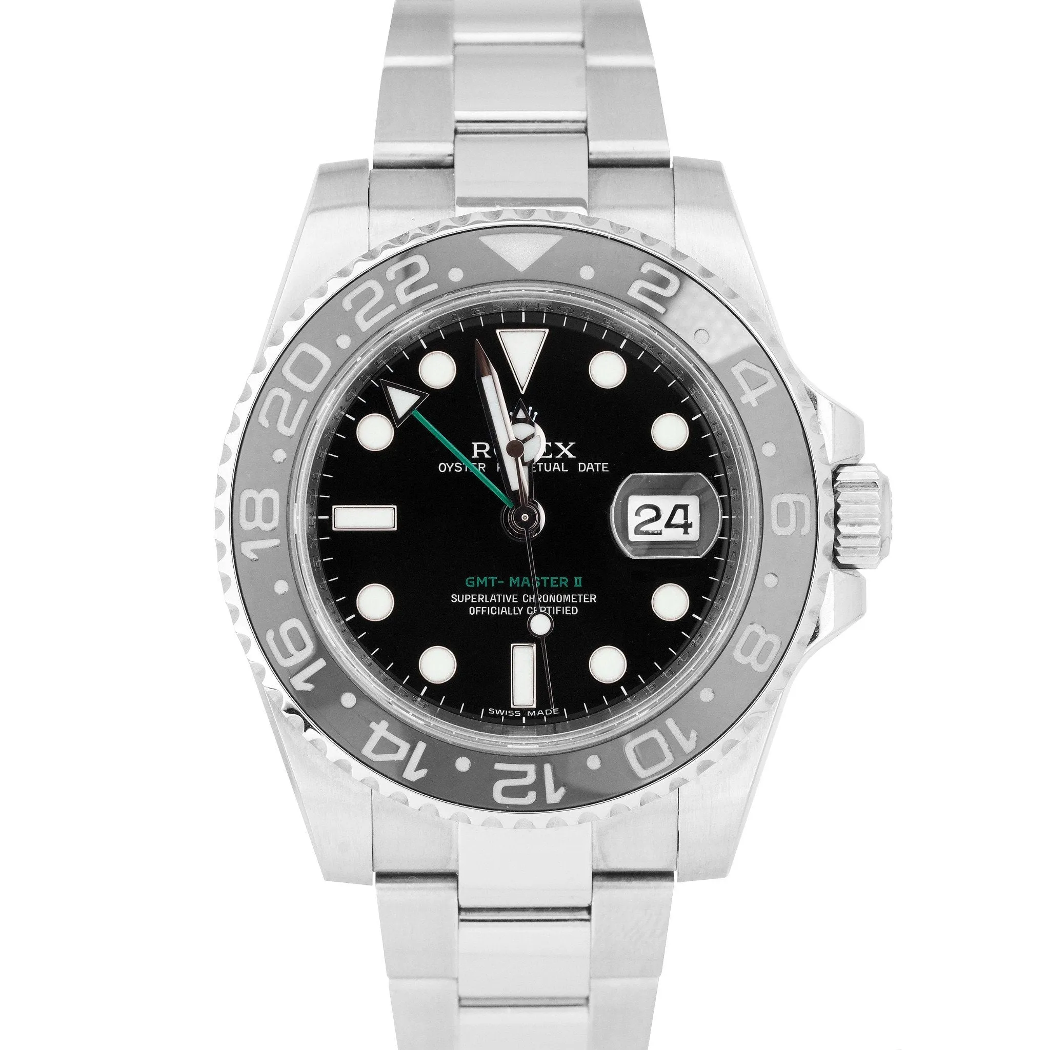 2010 Rolex GMT-Master II Stainless Steel Black 40mm Ceramic Watch 116710 LN B P