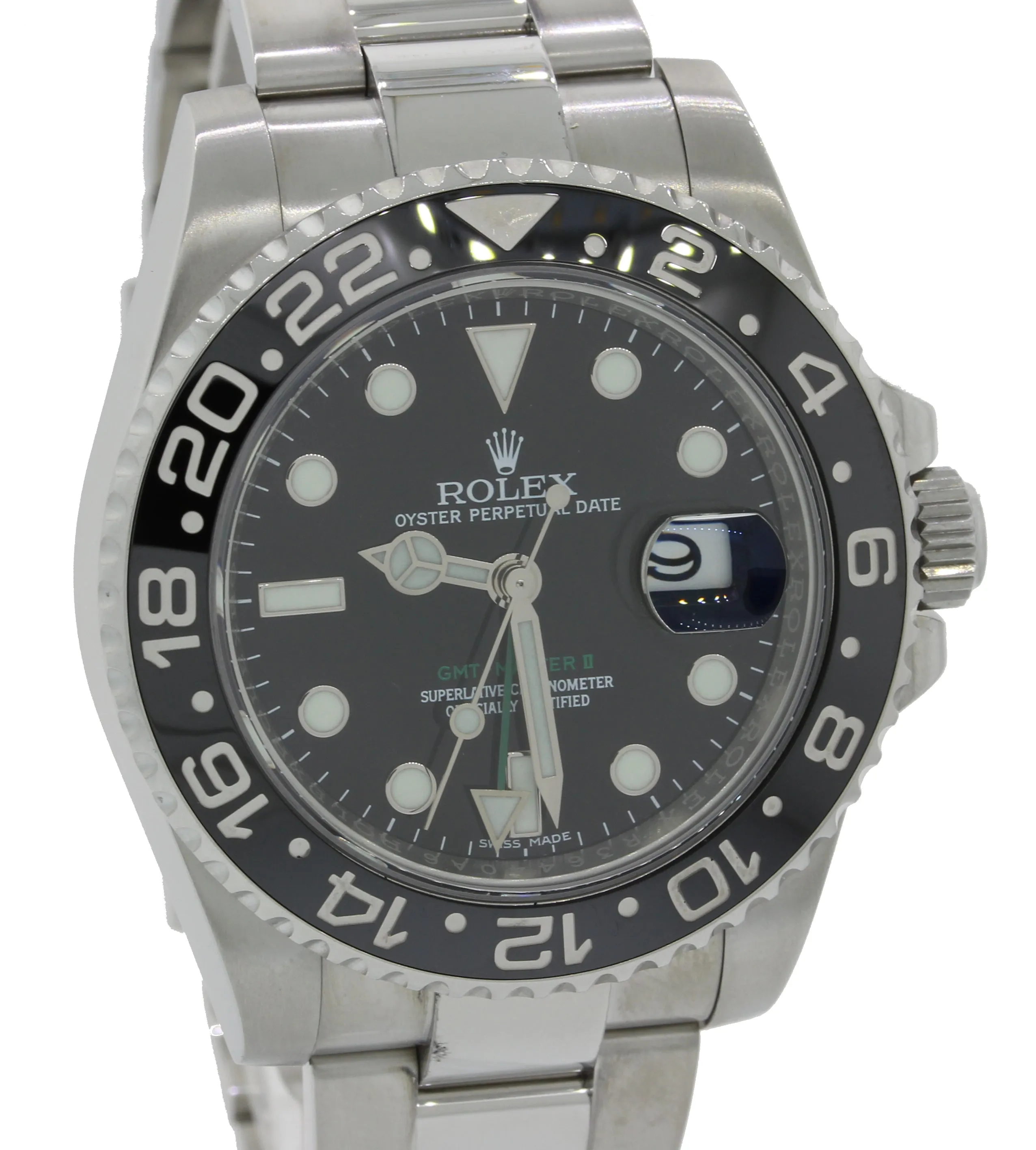 2012 PAPERS Rolex GMT Master II 116710 Steel Ceramic 40mm Black Watch Box