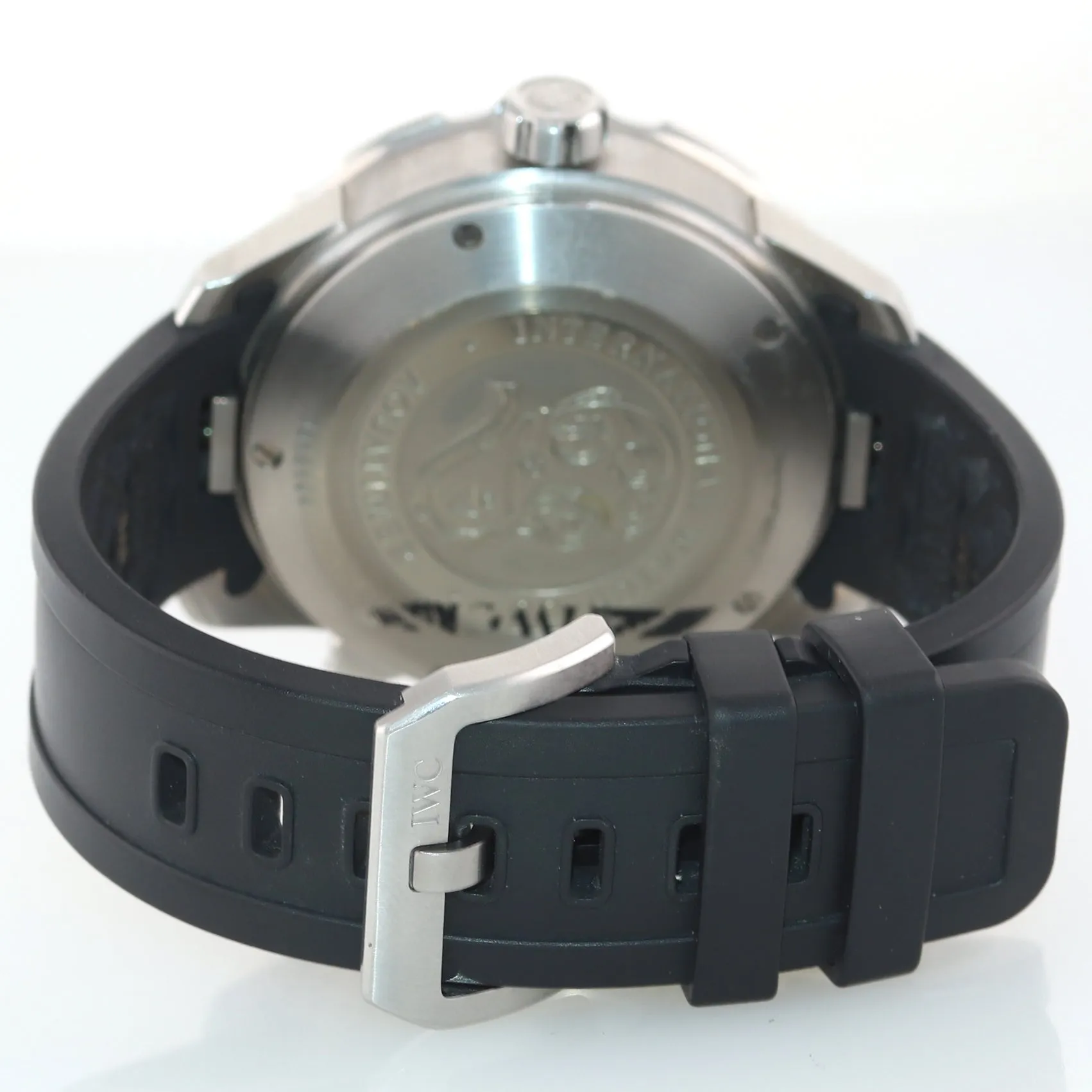 2014 PAPERS IWC Aquatimer Deep Two 3547-02 Steel Black Date 46mm Dive Watch