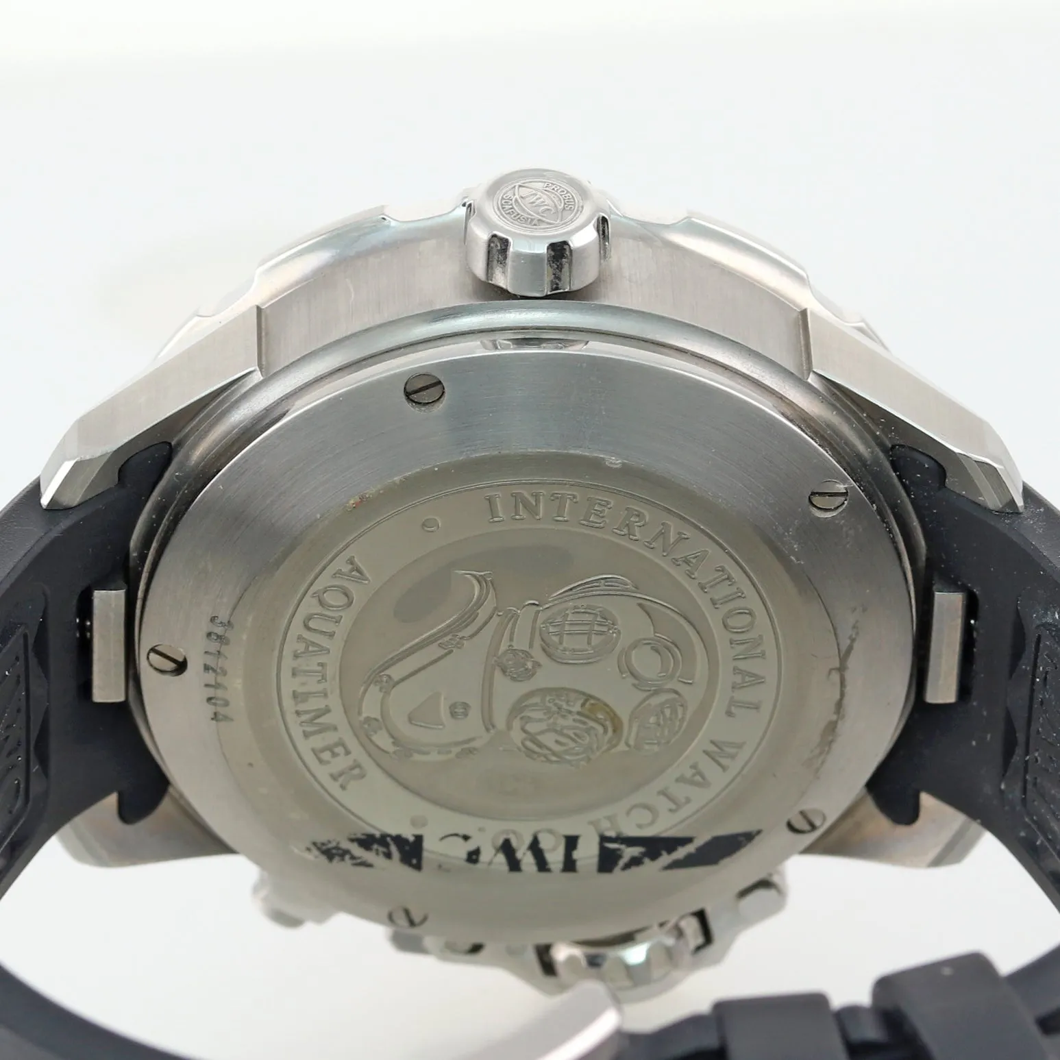 2014 PAPERS IWC Aquatimer Deep Two 3547-02 Steel Black Date 46mm Dive Watch