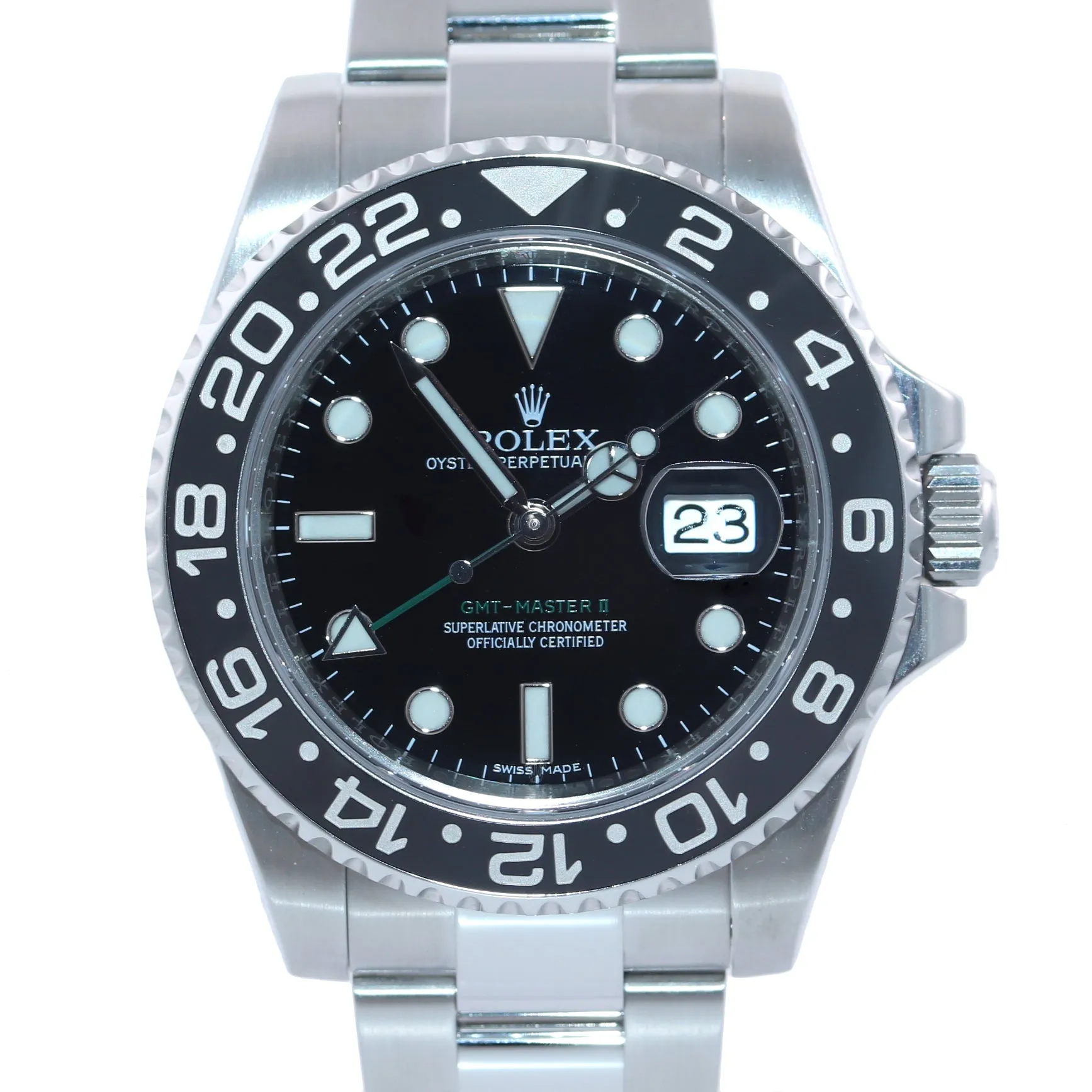 2014 PAPERS Rolex GMT Master II 116710LN Steel Ceramic Black Ceramic Watch Box