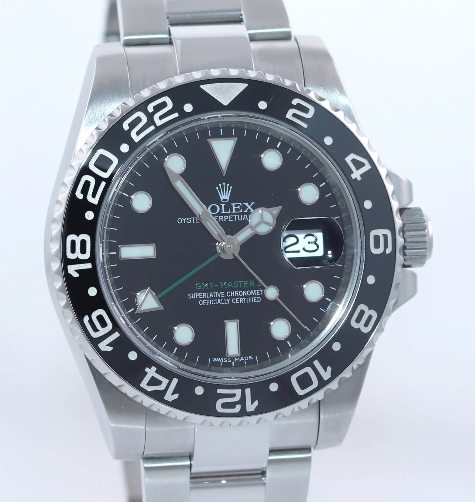 2014 PAPERS Rolex GMT Master II 116710LN Steel Ceramic Black Ceramic Watch Box