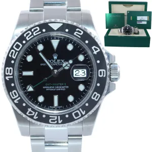2014 PAPERS Rolex GMT Master II 116710LN Steel Ceramic Black Ceramic Watch Box