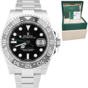 2017 Rolex GMT-Master II Stainless Steel Black 40mm Ceramic 116710 Date Watch