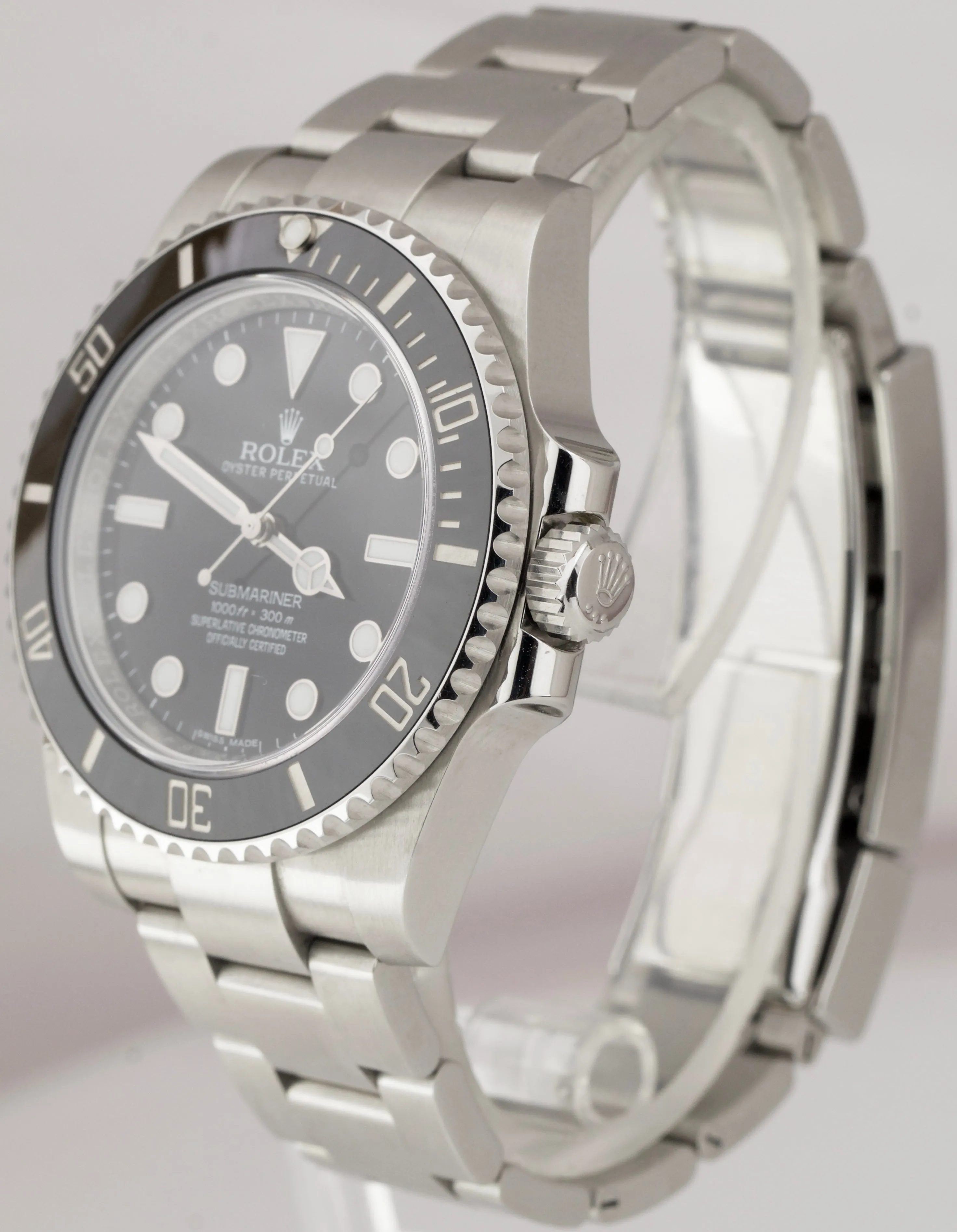 2017 Rolex Submariner No-Date Stainless 40mm Black Ceramic Dive Watch 114060