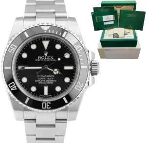 2017 Rolex Submariner No-Date Stainless 40mm Black Ceramic Dive Watch 114060