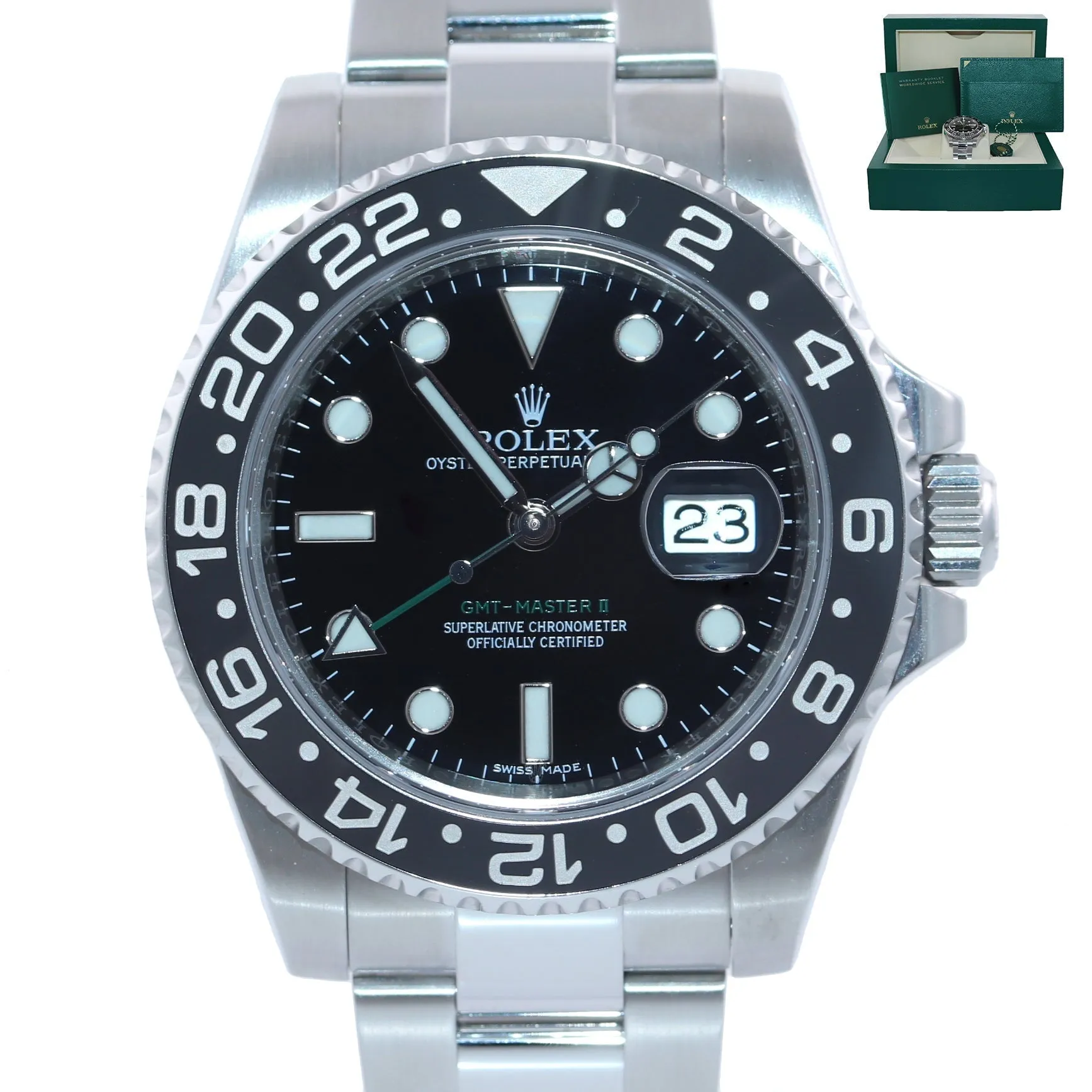 2018 DISCONTINUED Rolex GMT Master II 116710 Steel Ceramic Black Watch Box