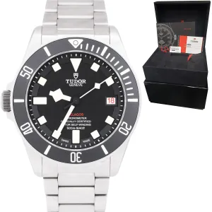 2018 Men's Tudor Pelagos LHD Black Titanium 42mm Dive Date Watch M25610TNL-0001