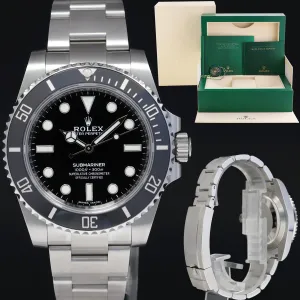 2018 MINT Rolex Submariner No-Date 114060 Steel Black Ceramic 40mm Watch Box