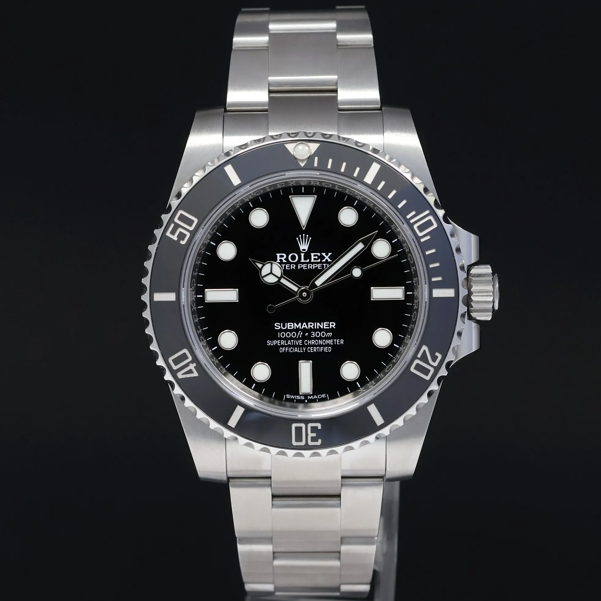 2018 MINT Rolex Submariner No-Date 114060 Steel Black Ceramic 40mm Watch Box