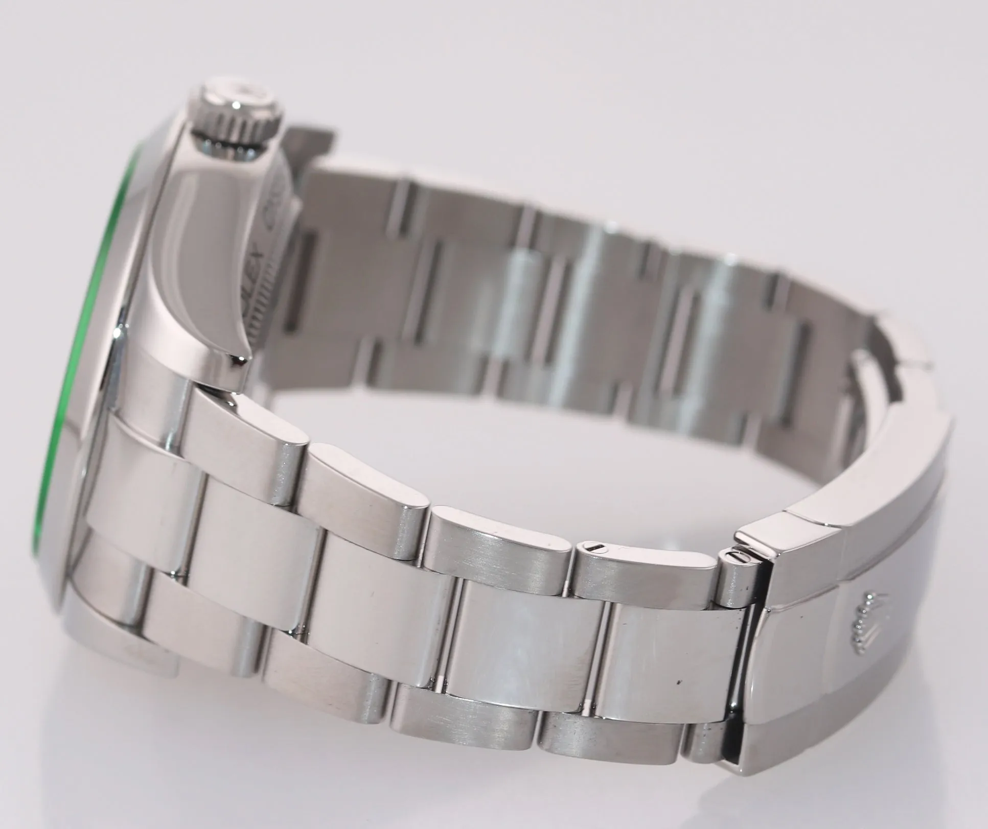 2018 PAPERS Rolex Milgauss Green Bezel Anniversary 116400gv Steel Black Watch