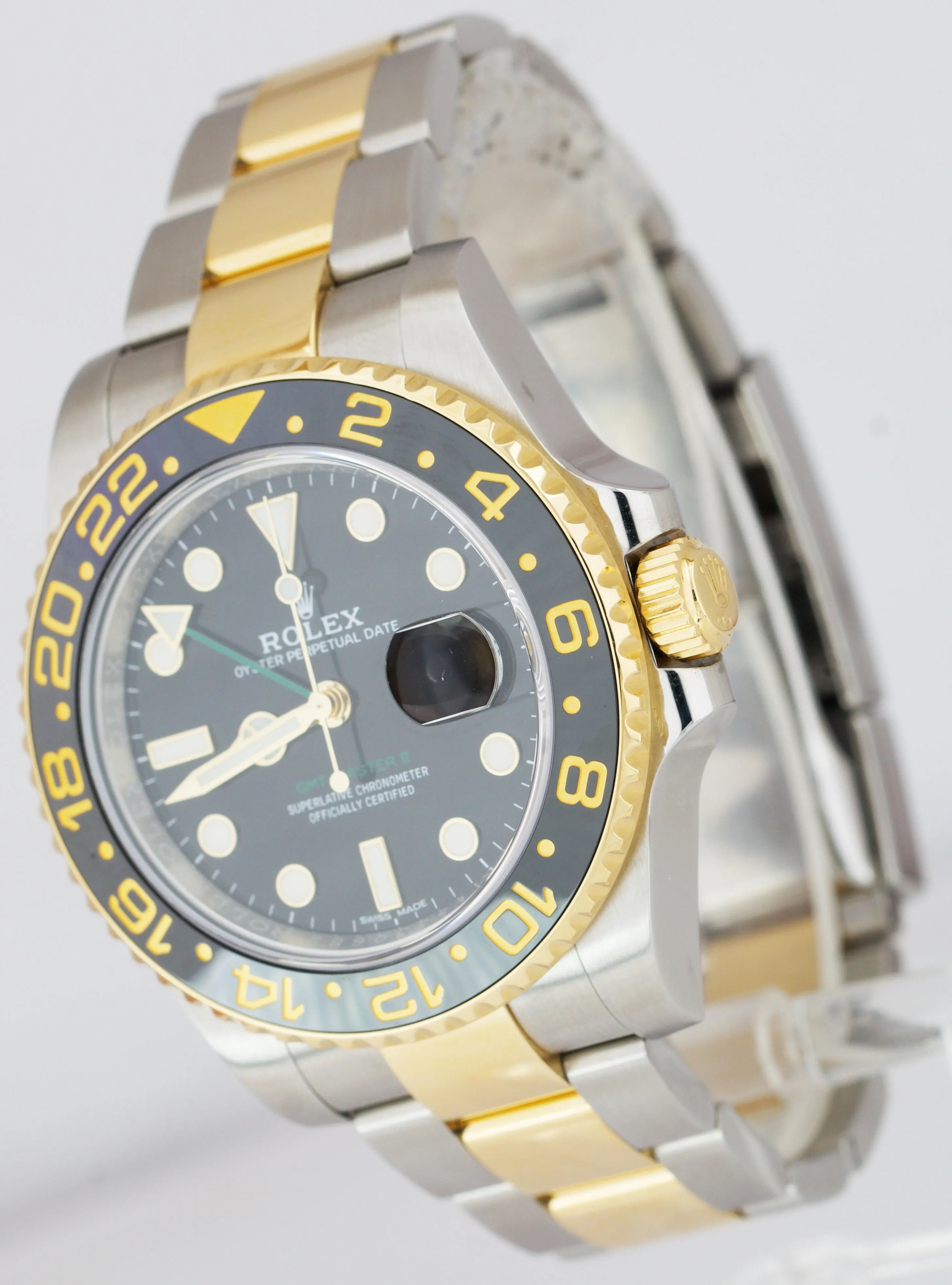 2018 Rolex GMT-Master II Ceramic Black Two-Tone Gold 40mm Watch FULL SET 116713