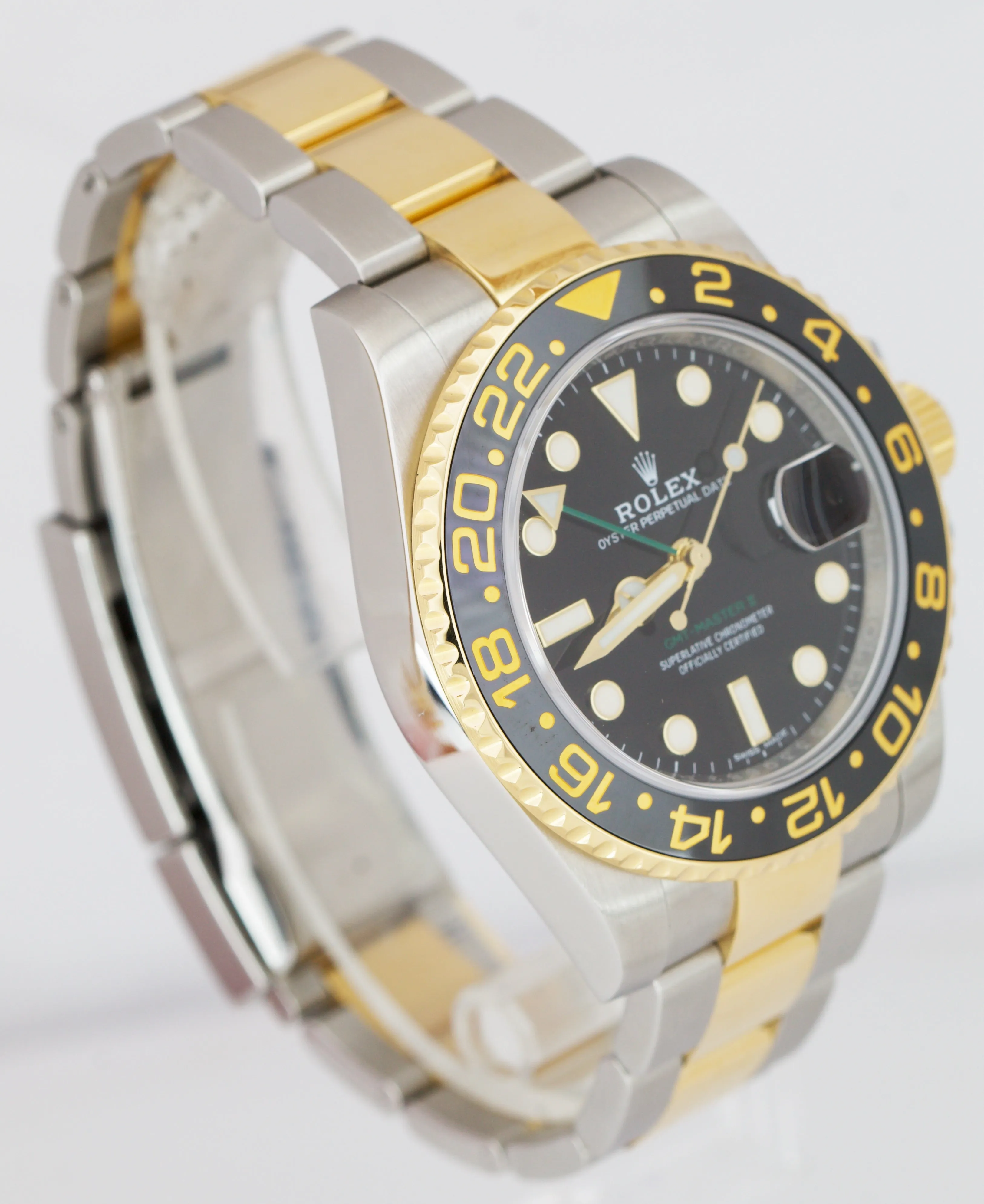 2018 Rolex GMT-Master II Ceramic Black Two-Tone Gold 40mm Watch FULL SET 116713