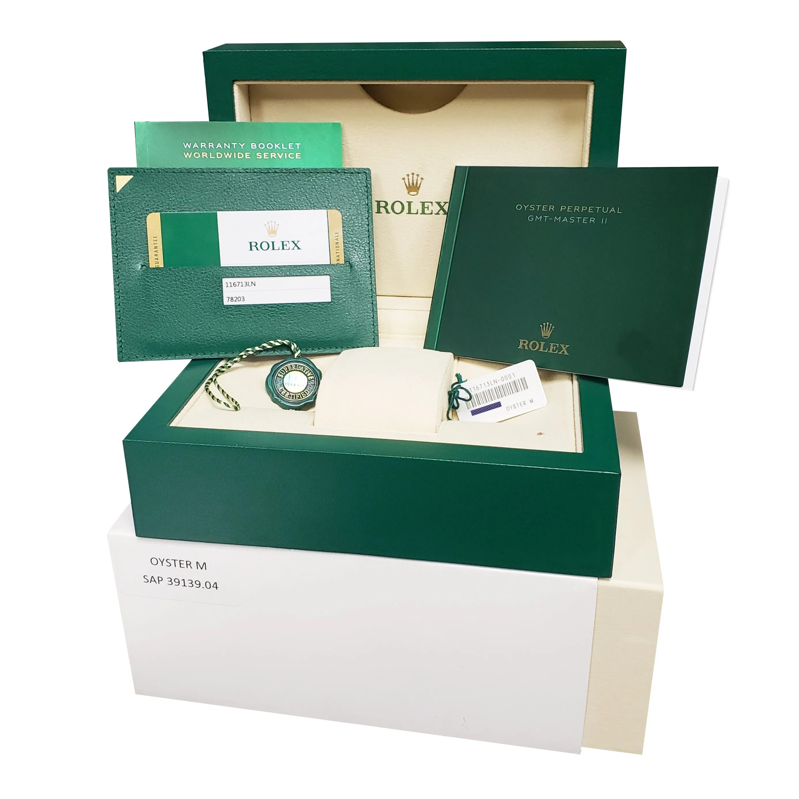 2018 Rolex GMT-Master II Ceramic Black Two-Tone Gold 40mm Watch FULL SET 116713