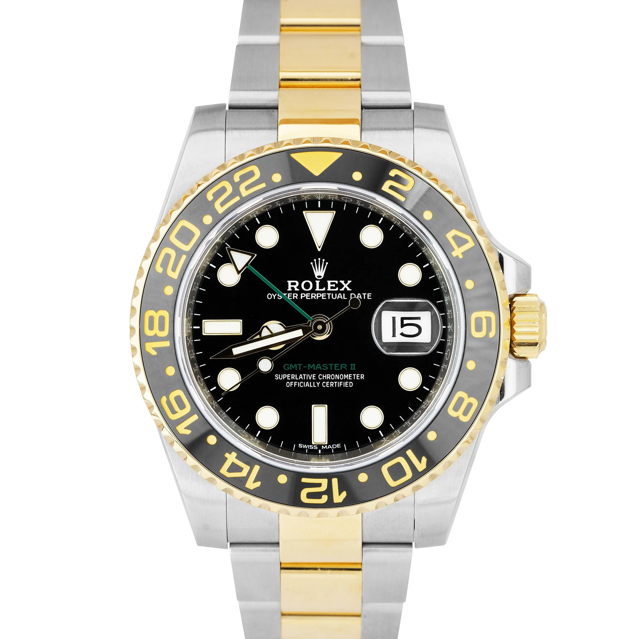 2018 Rolex GMT-Master II Ceramic Black Two-Tone Gold 40mm Watch FULL SET 116713