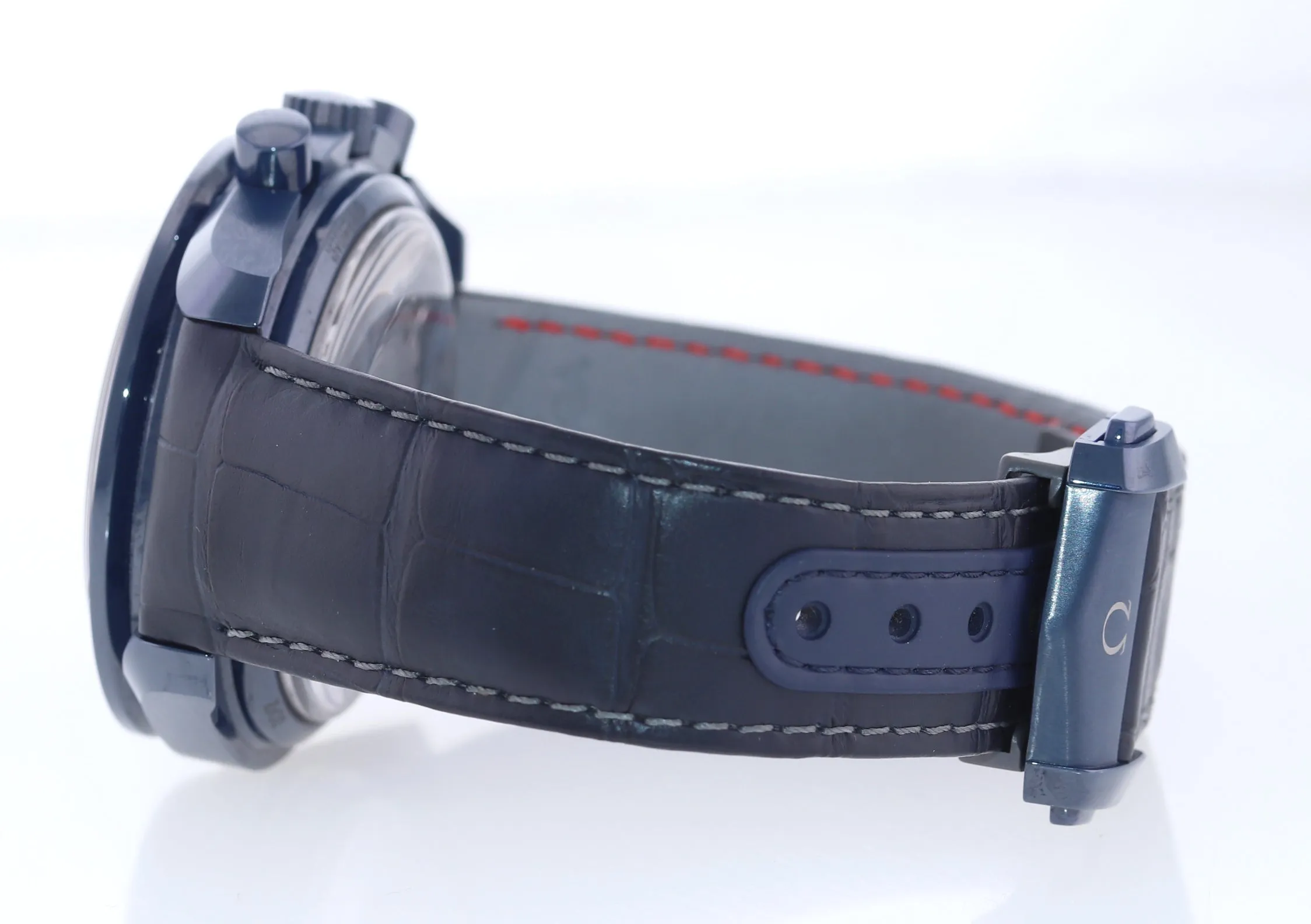 2018 UNWORN Omega Speedmaster Moonphase 304.93.44.52.03.001 Blue Side Moon Watch