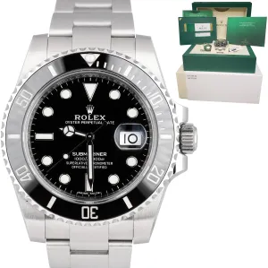 2019 MINT UNPOLISHED Rolex Submariner Date 40mm Stainless Black Ceramic 116610