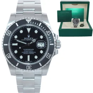 2019 Rolex Submariner Date 116610 Steel Black Ceramic Bezel 40mm Watch Box
