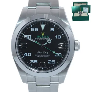 2020 BRAND NEW PAPERS Rolex Air-King 116900 Green Arabic 40mm Steel Watch Box