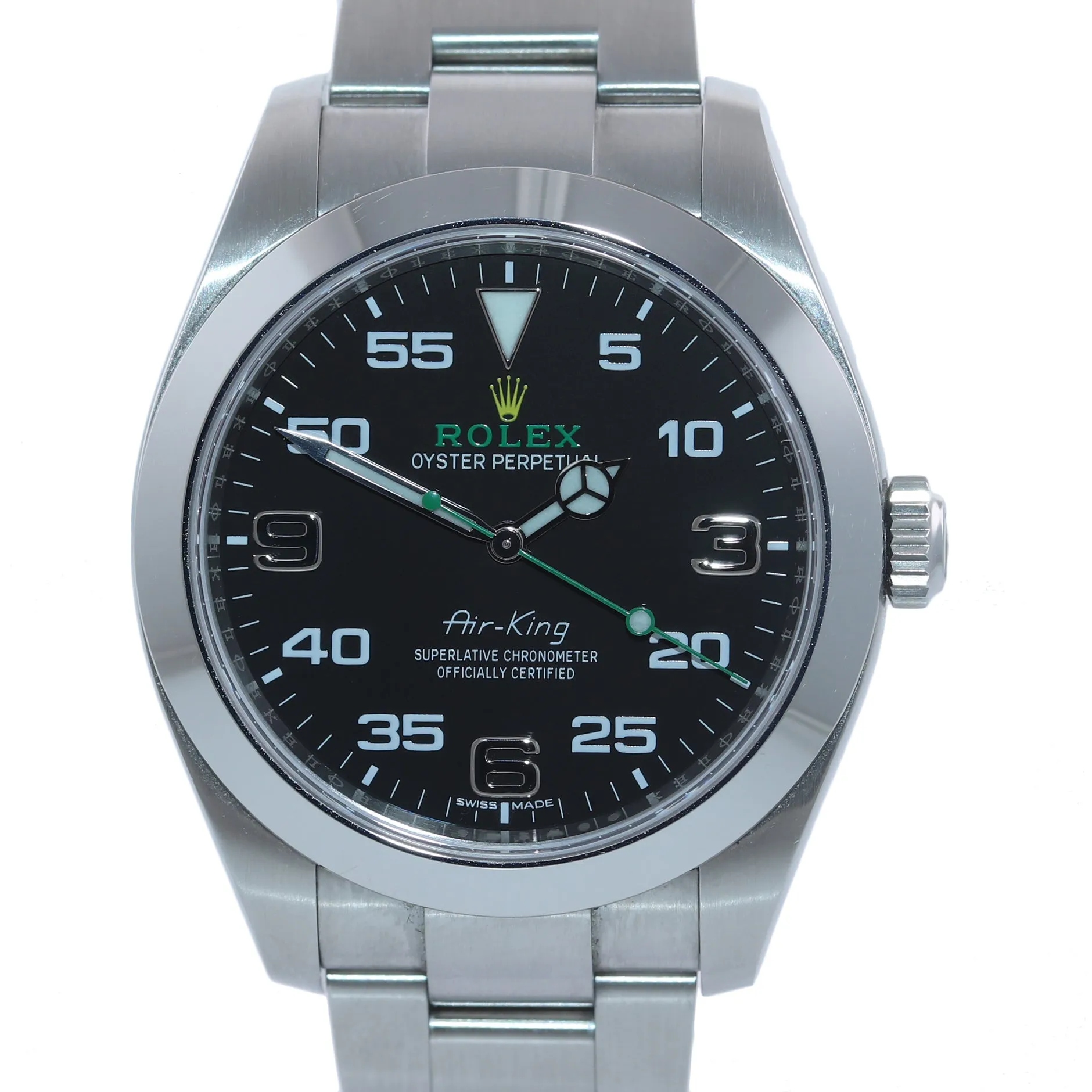 2020 BRAND NEW PAPERS Rolex Air-King 116900 Green Arabic 40mm Steel Watch Box