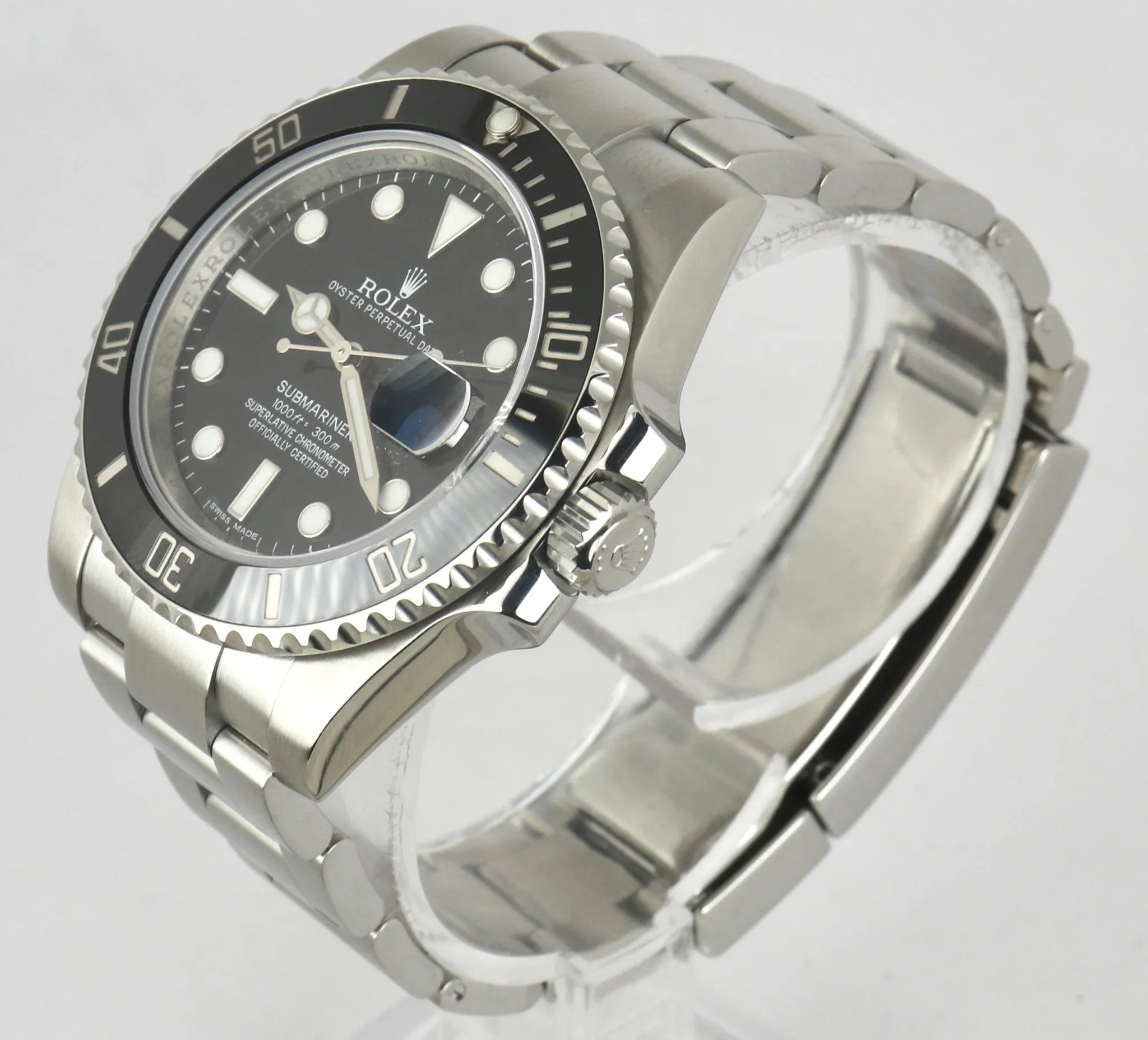 2020 ROLEX SERVICE RSC Submariner Date 116610 Stainless Black Ceramic 40mm Dive