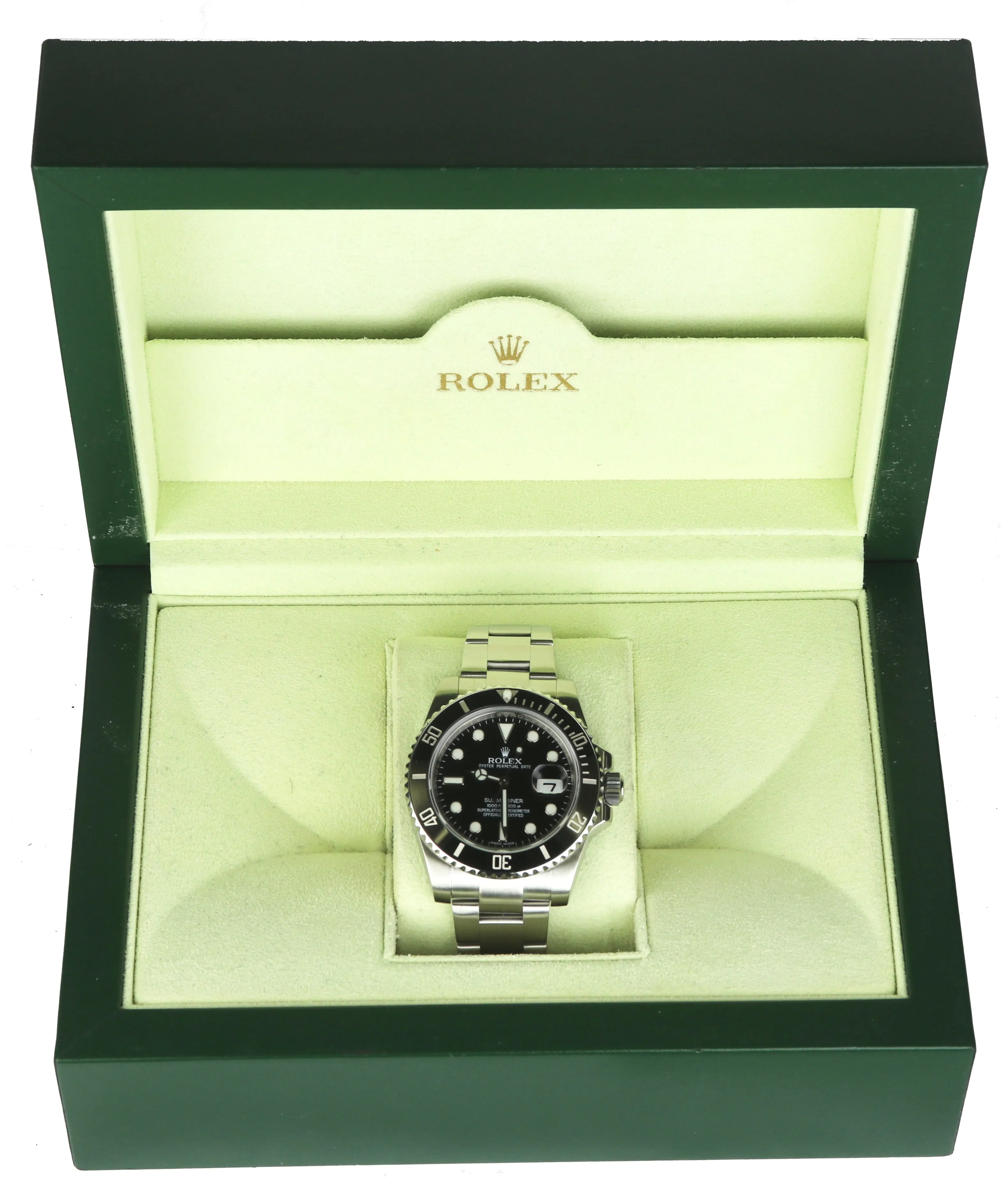 2020 ROLEX SERVICE RSC Submariner Date 116610 Stainless Black Ceramic 40mm Dive