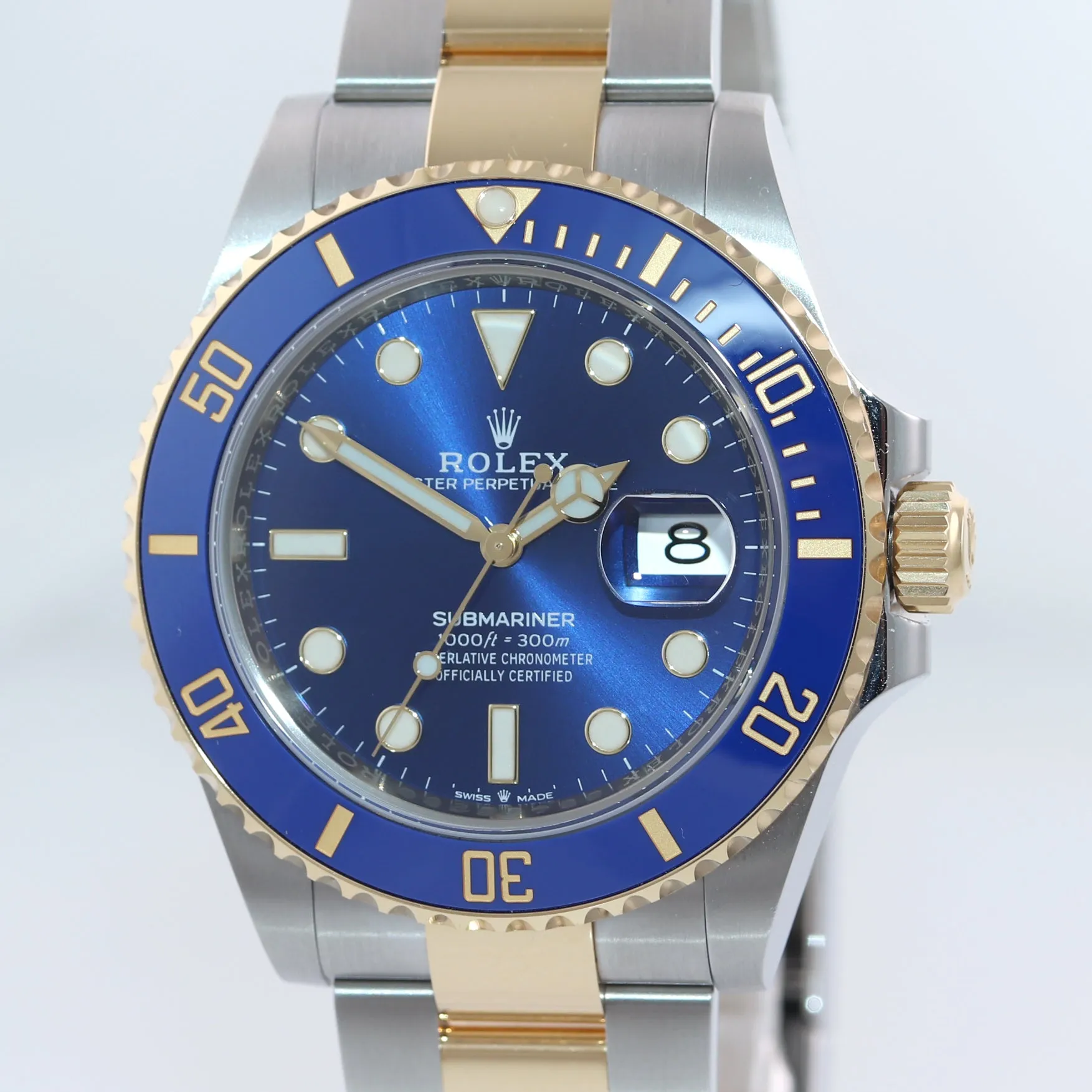 2021 BRAND NEW Rolex Submariner 41mm Blue 126613LB Two Tone Gold Watch Box