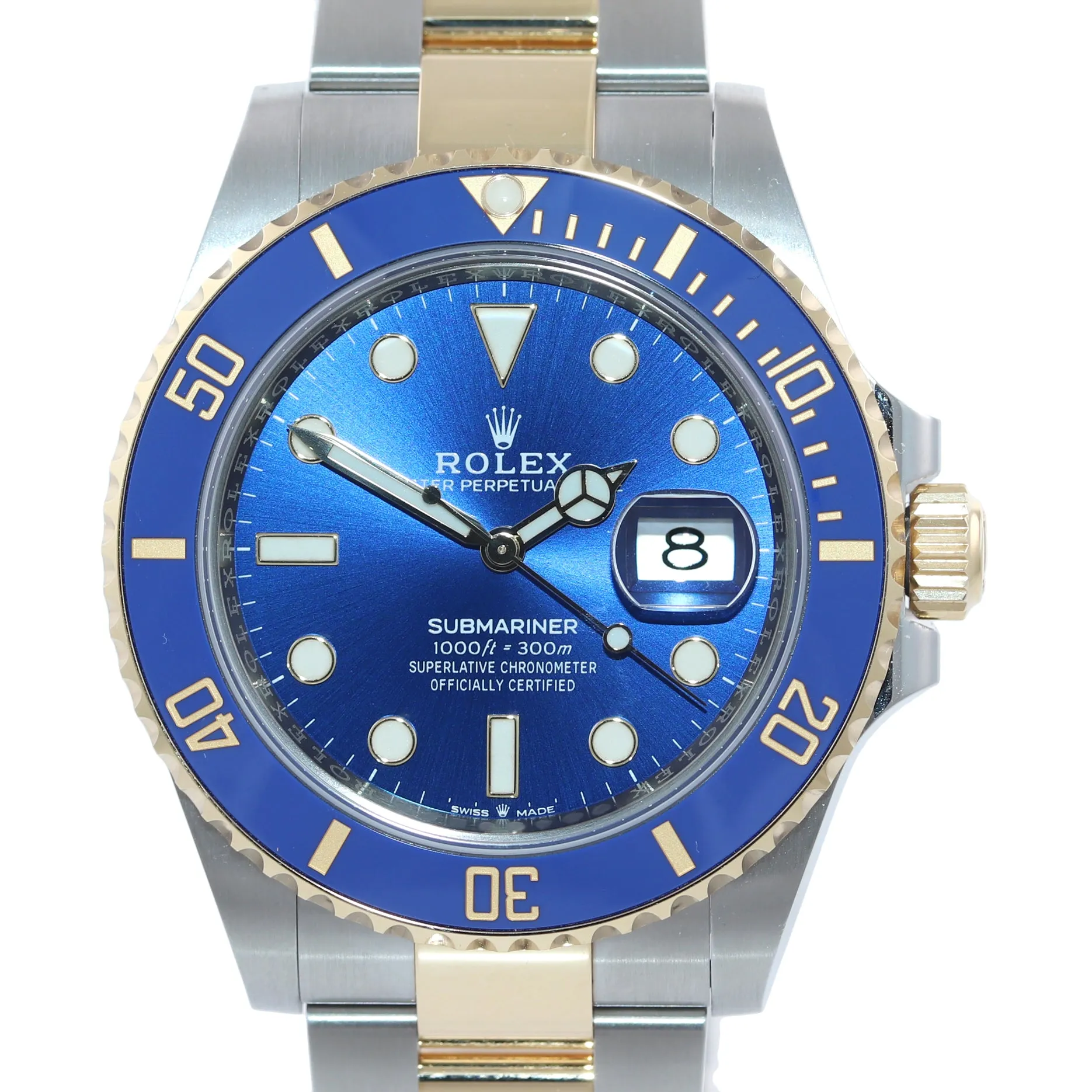 2021 BRAND NEW Rolex Submariner 41mm Blue 126613LB Two Tone Gold Watch Box