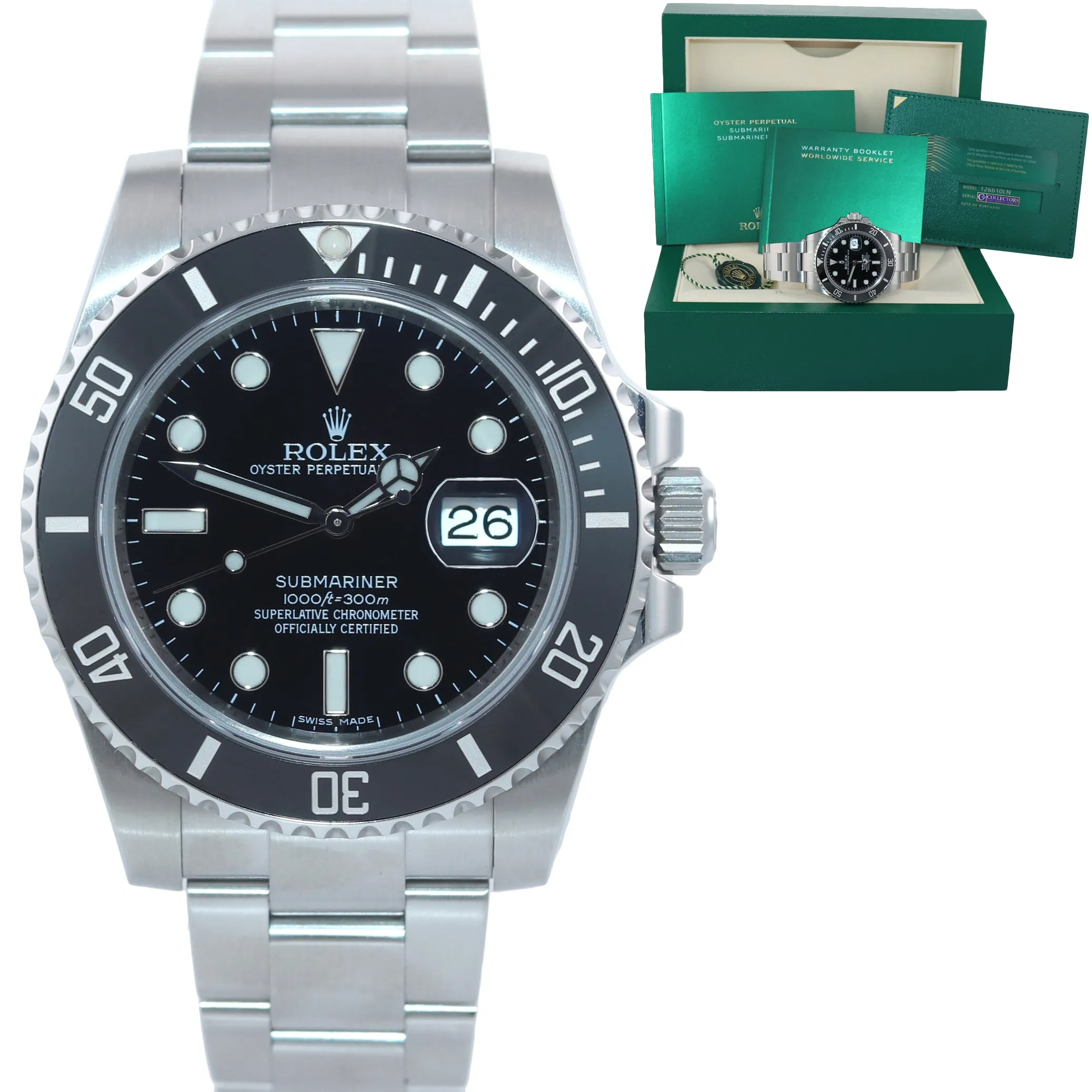 2021 NEW PAPERS Rolex Submariner 41mm Ceramic Bezel 126610 Watch Box