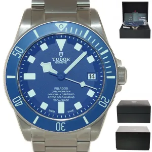 2021 NEW Tudor Pelagos Titanium 42mm Dive 25600 TB Blue Lume In House Date Watch